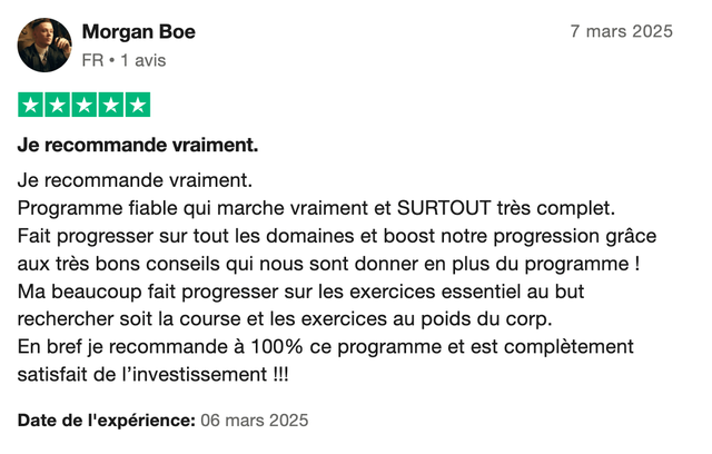 Avis d'un candidat accompagné par ArmyPreps
