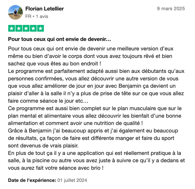 Avis d'un candidat