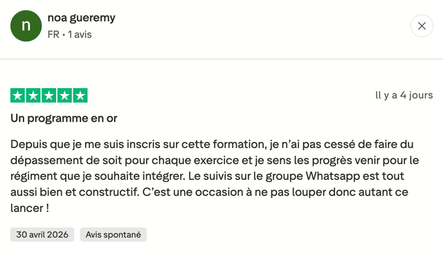 Avis d'un candidat