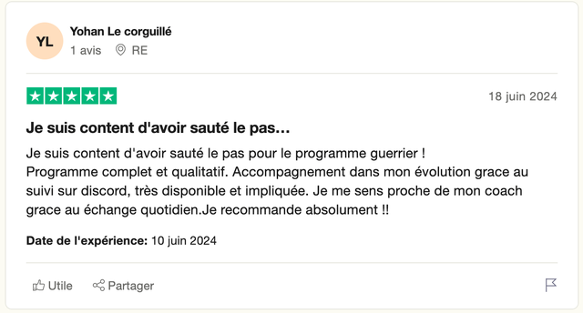 Avis d'un candidat